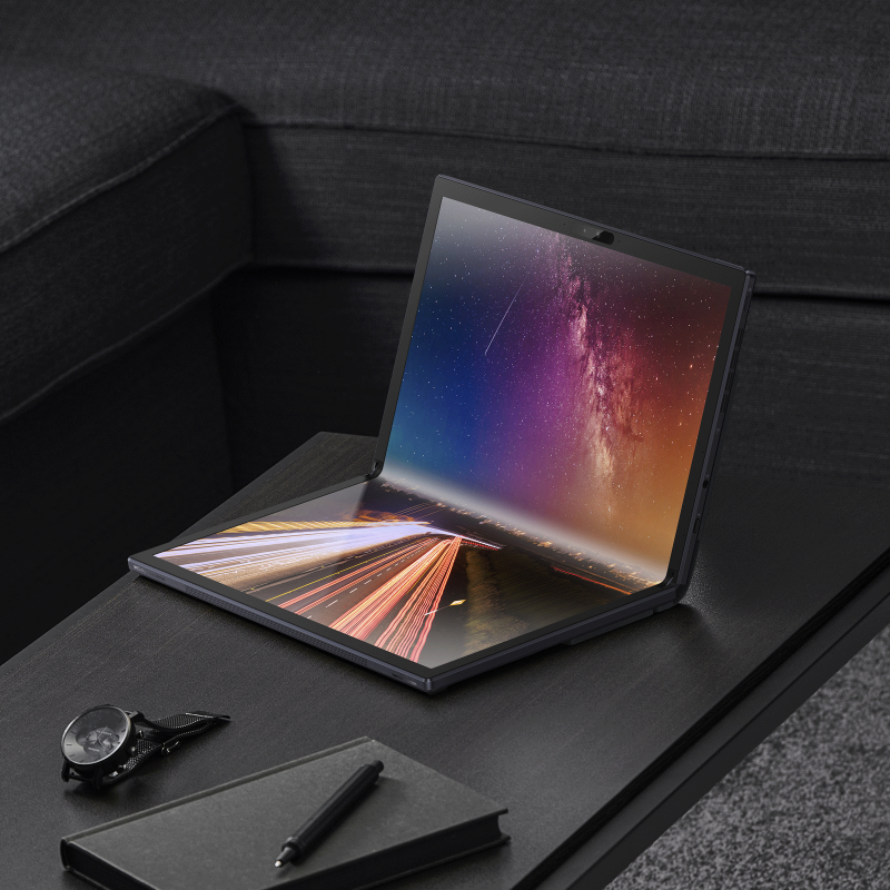 Hybrid Tablet-Laptop ASUS ZenBook 17 Fold OLED Laptop, 17.3” 4:3 Touch True Black 500 Display, Intel Evo Platform: Core i7-1250U CPU, Iris Xe Graphics, 16GB RAM, 1TB SSD, Windows 11 Pro, Tech Black, UX9702AA-XB79FT