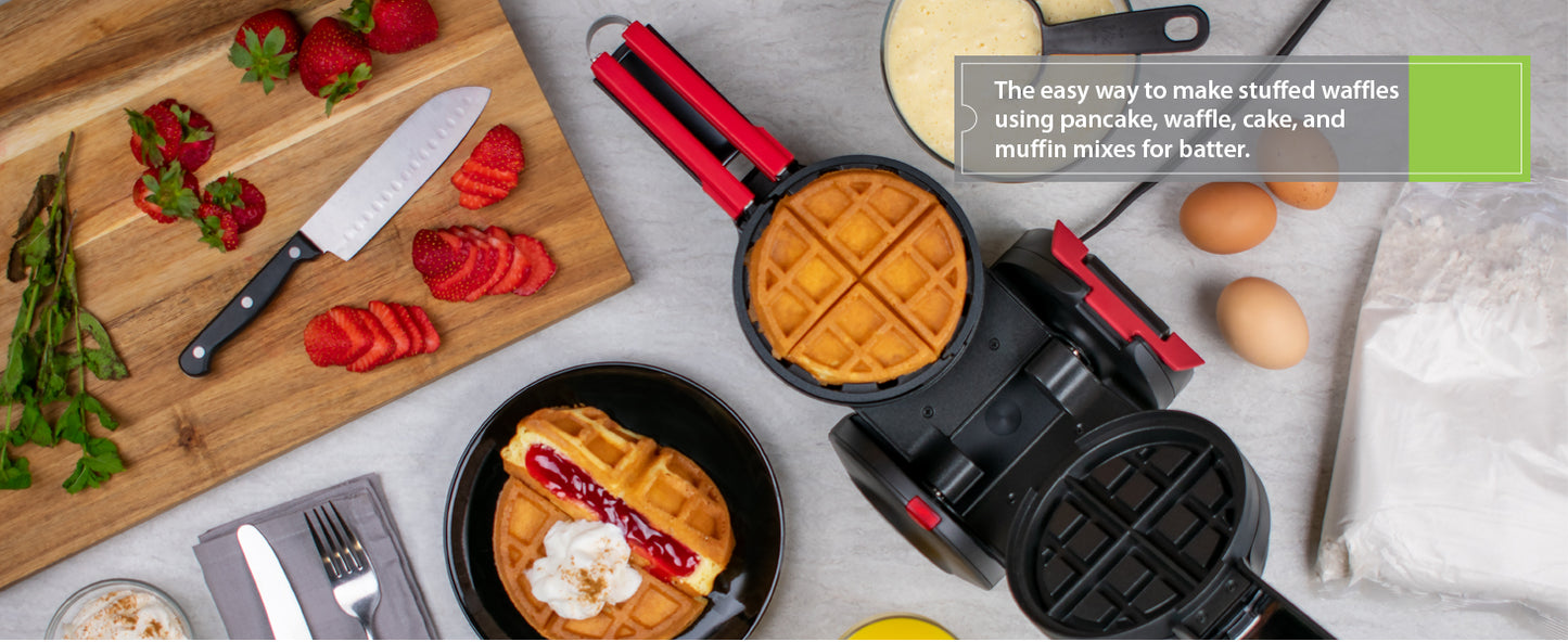 🧇✨ Presto 03512 Stuffler Stuffed Waffle Maker, Belgian, Large, Black