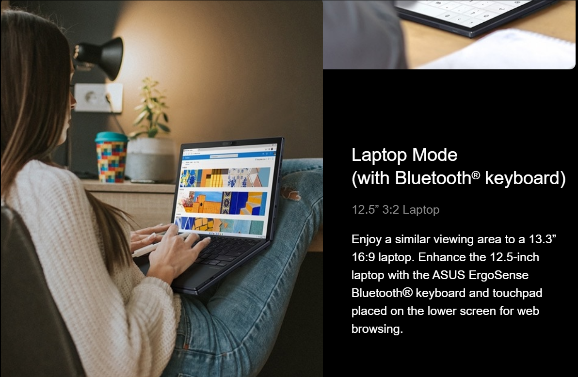 Hybrid Tablet-Laptop ASUS ZenBook 17 Fold OLED Laptop, 17.3” 4:3 Touch True Black 500 Display, Intel Evo Platform: Core i7-1250U CPU, Iris Xe Graphics, 16GB RAM, 1TB SSD, Windows 11 Pro, Tech Black, UX9702AA-XB79FT