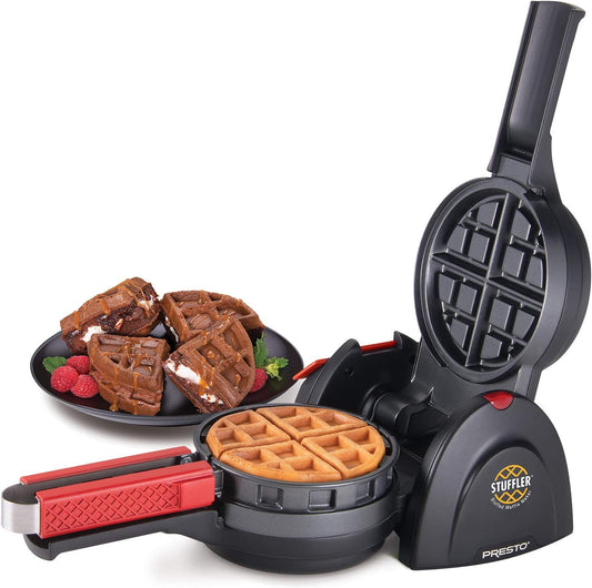 🧇✨ Presto 03512 Stuffler Stuffed Waffle Maker, Belgian, Large, Black