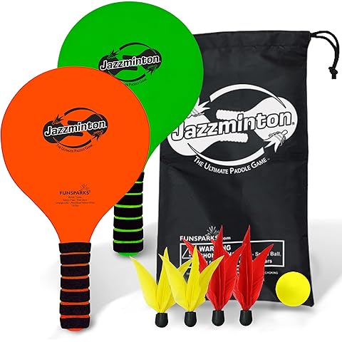 🏓🎾🪶 Jazzminton-Sport™ – The Original Paddle Game with a Net