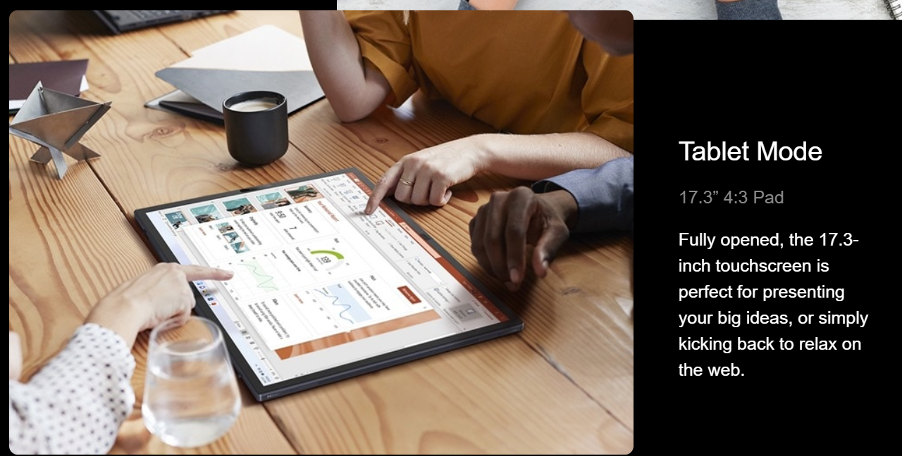 Hybrid Tablet-Laptop ASUS ZenBook 17 Fold OLED Laptop, 17.3” 4:3 Touch True Black 500 Display, Intel Evo Platform: Core i7-1250U CPU, Iris Xe Graphics, 16GB RAM, 1TB SSD, Windows 11 Pro, Tech Black, UX9702AA-XB79FT
