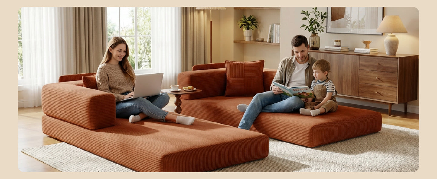 78.8" Convertible Sofa Bed,Corduroy Futon Couch with Storage Pocket,Folding Pull Out Futon Sofa,No Assembly Boneless Couch for Living Room,Green