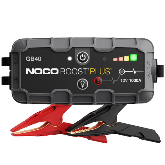 NOCO Boost GB40: Arrancador ultraseguro de 1000 A con batería de litio de 12 V, caja de arranque portátil, banco de energía y cables de arranque para motores de gasolina de 6,0 L y diésel de 3,0 L.