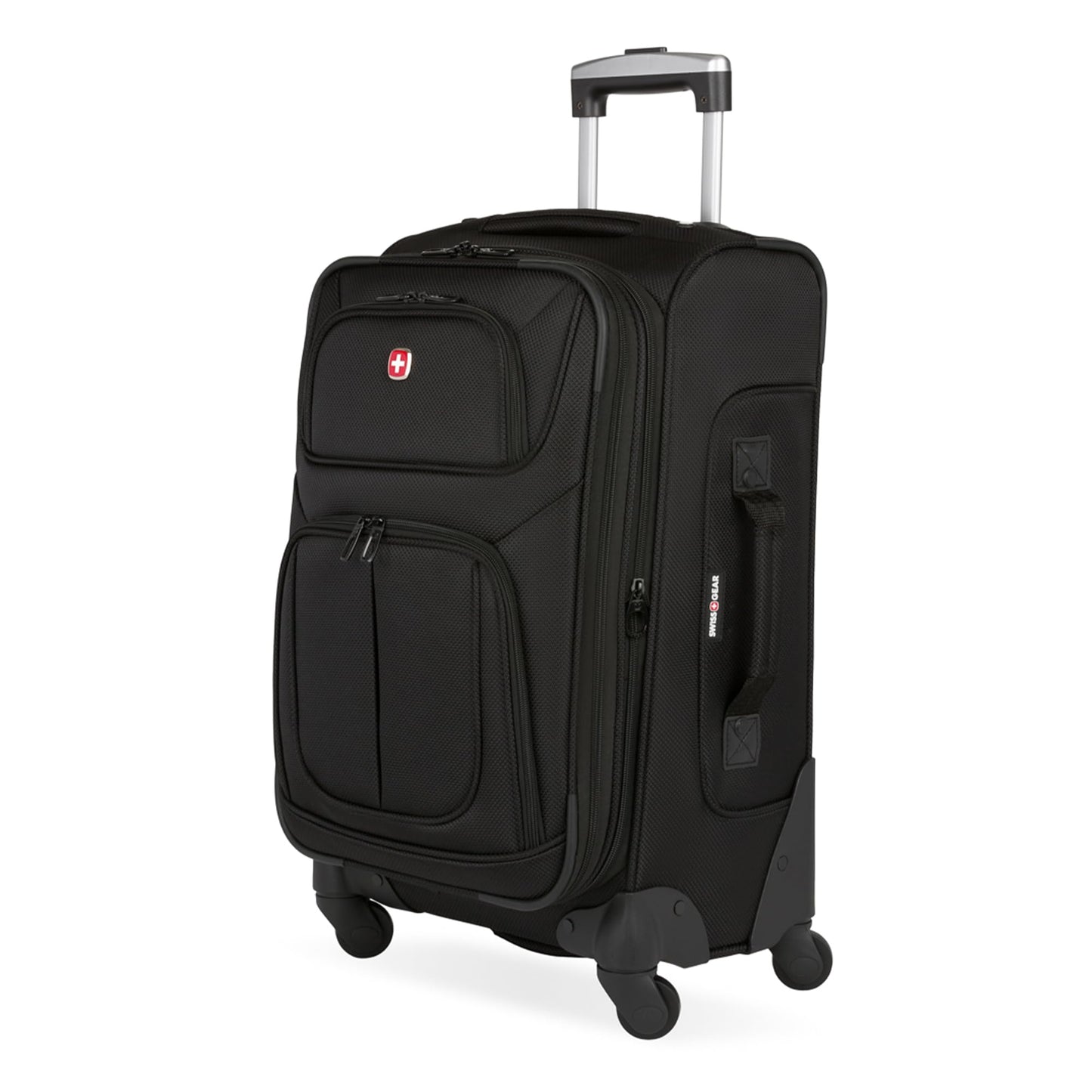 SwissGear Sion Softside Expandable Luggage with Spinner Wheels, Dark Grey, 2-Piece Set (21/25)