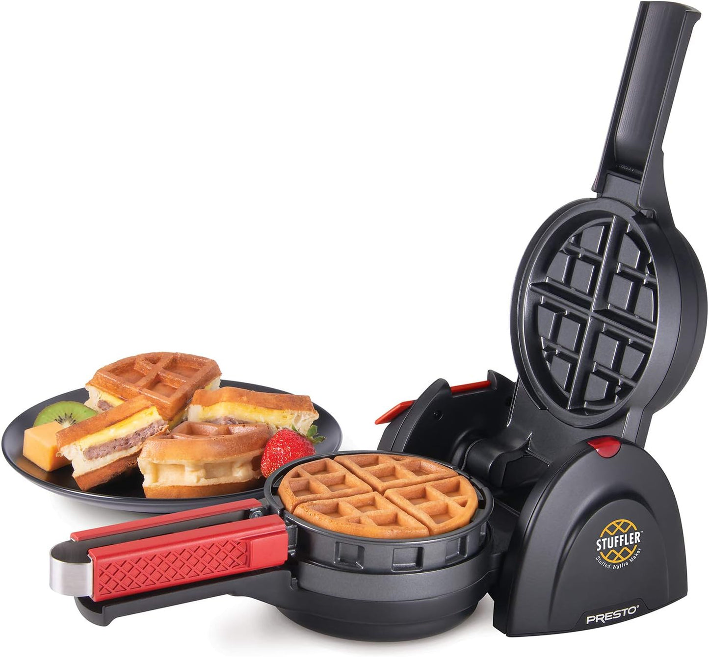 🧇✨ Presto 03512 Stuffler Stuffed Waffle Maker, Belgian, Large, Black