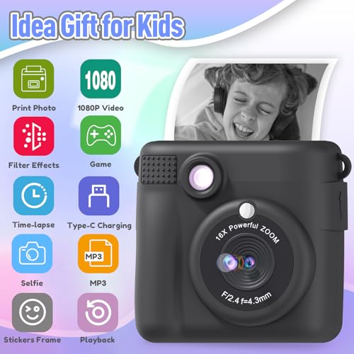 📸✨ SnapSpark™ Kids Instant Print Camera