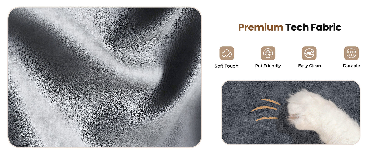 Big and Tall Office Chair, Flip Armrests for Pets & Cross Legged Sitting, Executive Ergonomic Computer Gaming Chair with Foot Rest, Premium Tech Fabric Wide Seat Reclining Desk Chair