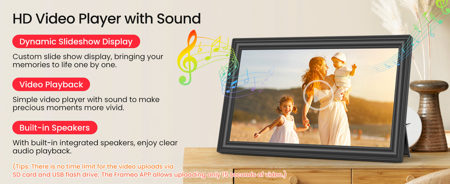 🖼️✨ Frameo Moments™ 15.6” Smart WiFi Memory Frame ✨🖼️