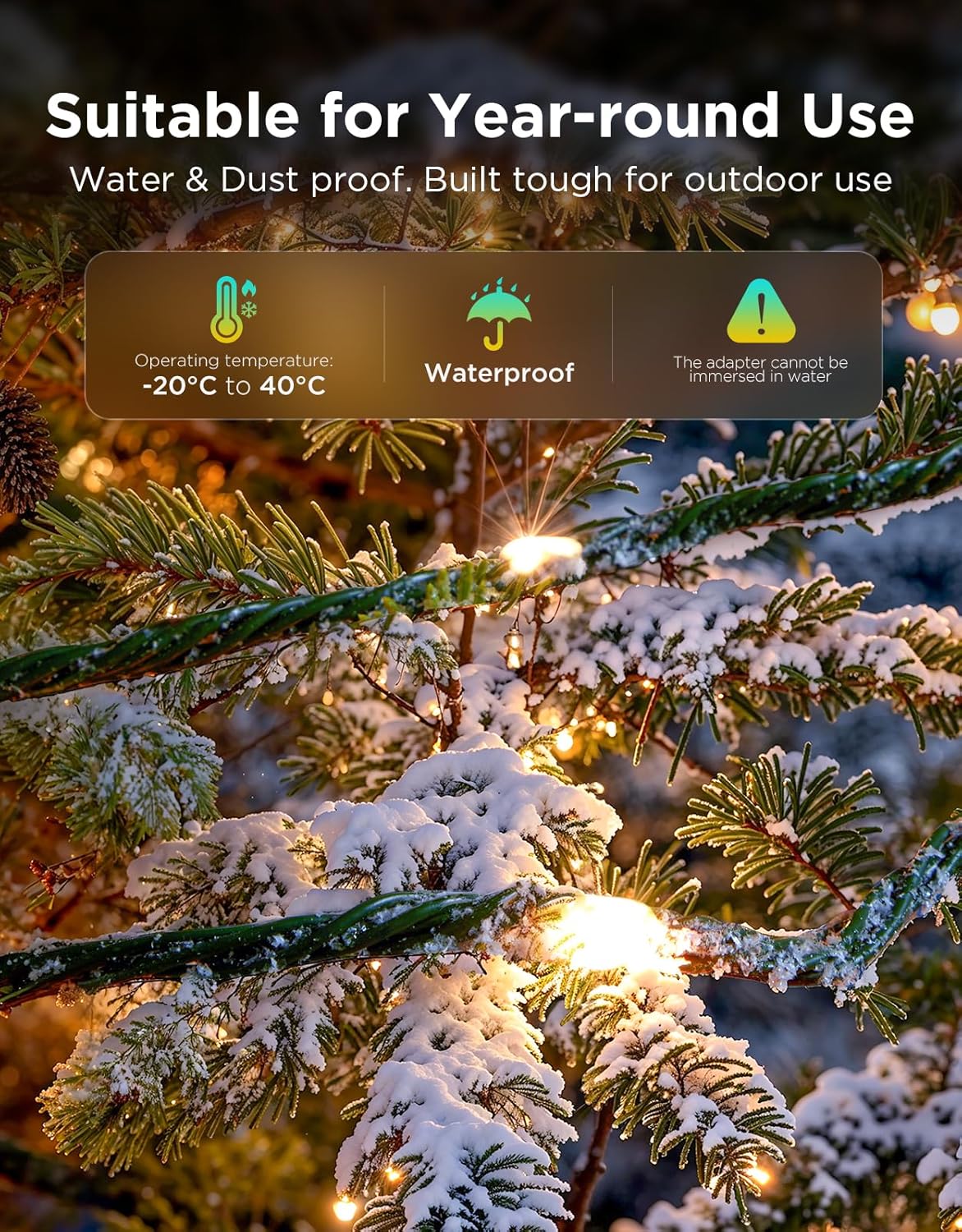 Govee Christmas Lights 2, RGBWIC 99FT 300LEDs Holiday String Lights with Shape Mapping Function, Smart LED Decoration for Indoor Outdoor Tree, 130+ Preset Scenes, Voice and APP Control, Green Wire