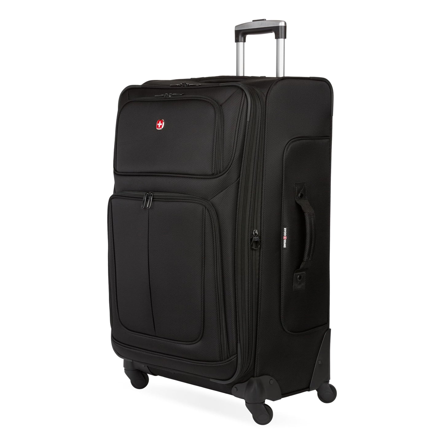 SwissGear Sion Softside Expandable Luggage with Spinner Wheels, Dark Grey, 2-Piece Set (21/25)