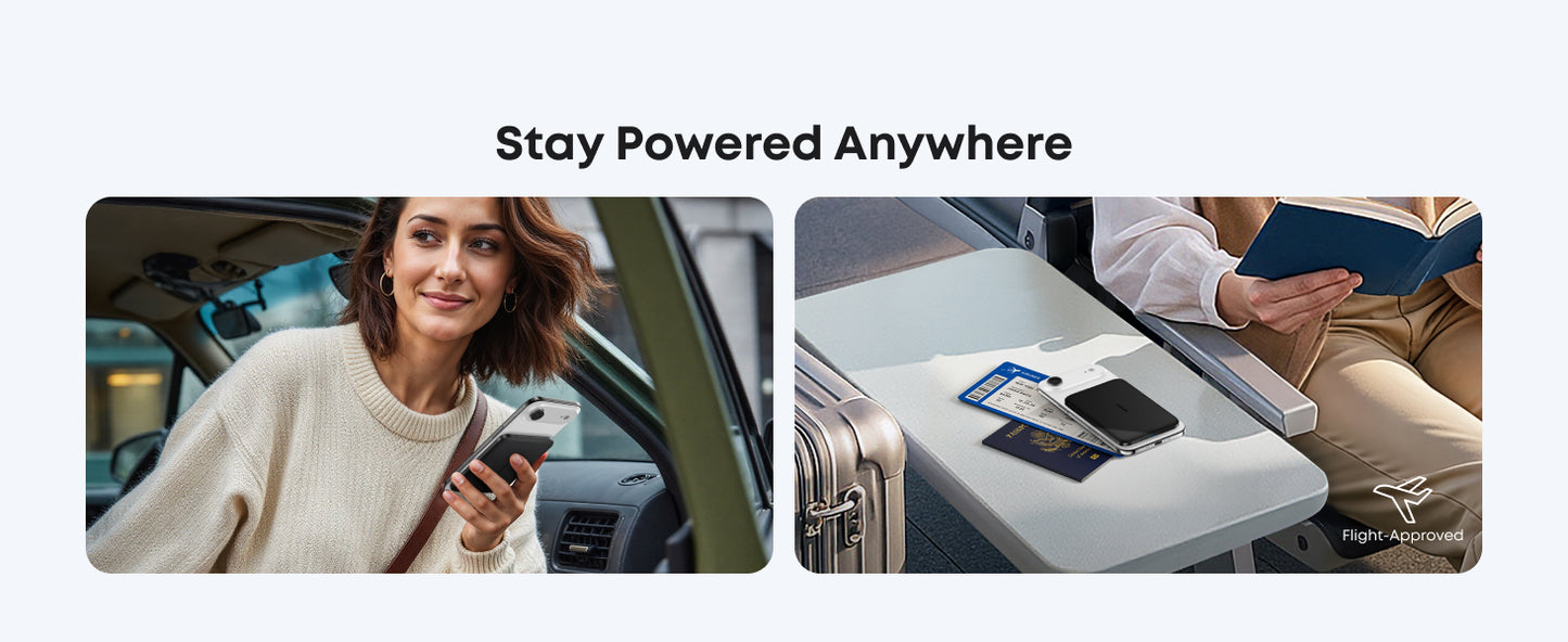 Anker Nano Power Bank, Ultra-Slim 5,000mAh Magnetic Wireless Charging Battery, Qi2 Certified 15W Max MagSafe-Compatible Portable Charger, Ergonomic Design, for iPhone Air/17/16 Series