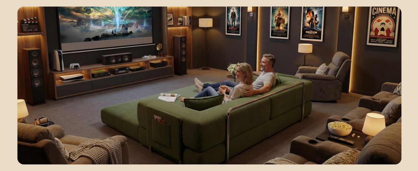 78.8" Convertible Sofa Bed,Corduroy Futon Couch with Storage Pocket,Folding Pull Out Futon Sofa,No Assembly Boneless Couch for Living Room,Green