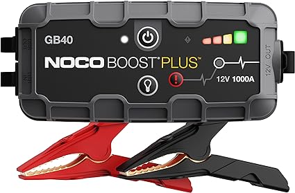 NOCO Boost GB40: 1000A UltraSafe Jump Starter – 12V Lithium Battery Booster Pack, Portable Jump Box, Power Bank & Jumper Cables - for 6.0L Gas and 3.0L Diesel Engines