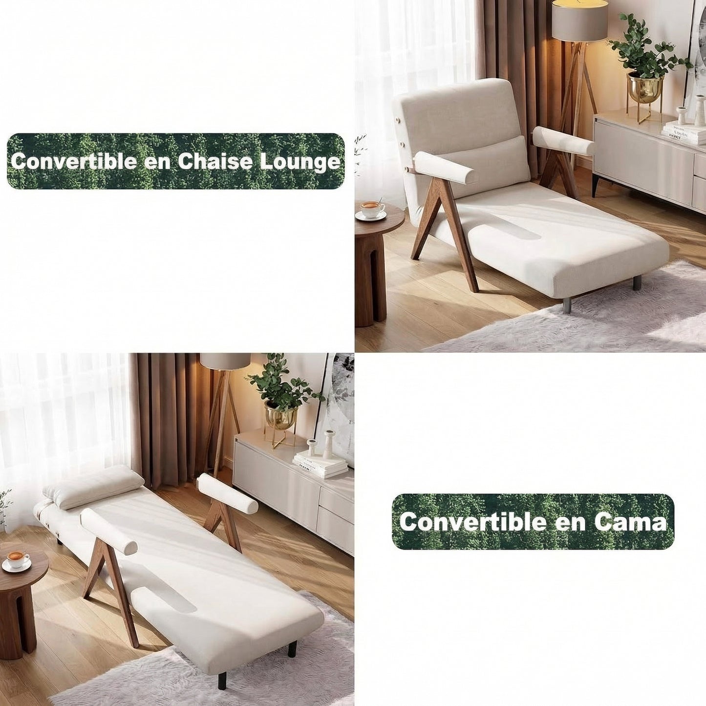 Convertible 3-In-1 Sleeper Chair